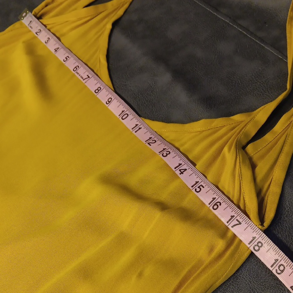 Wanderlust Low Back Cobra Dress With Ruffle Bottom In Mustard Gold - Picture 9 of 12